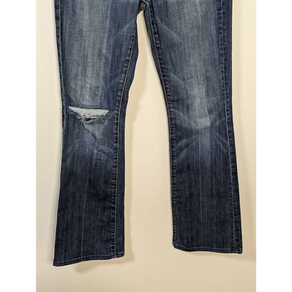 7 For All Mankind Bootcut Low Rise Distressed Jeans - Size 27 - Picture 3 of 9